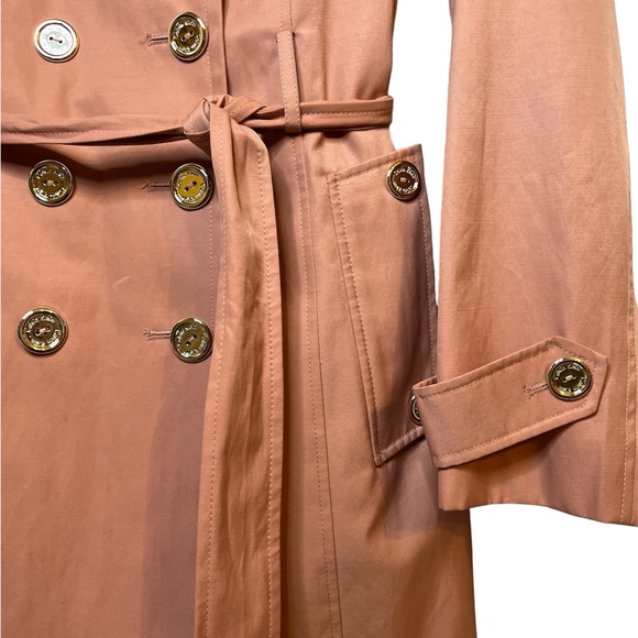Calvin Klein | Salmon Belted Trench Coat Size L - Picture 3 of 8
